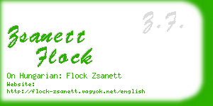 zsanett flock business card